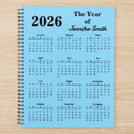 Agenda 2026 The Year of Custom Name Personalized Planner