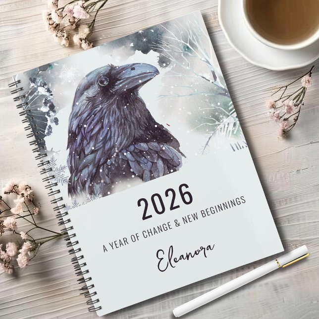 Agenda 2026 Year of Change Raven Symbolism (2026 Year of Change and New Beginnings Raven Symbolism 8.5x11 Planner)