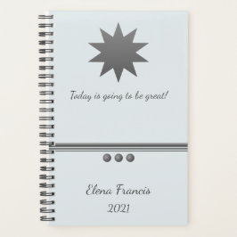Agenda 3 Sphere Silver Text Planner Professional