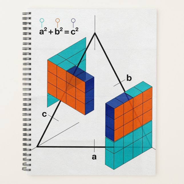 Agenda 3D Pythagorean Theorem Math Planner (Frente)