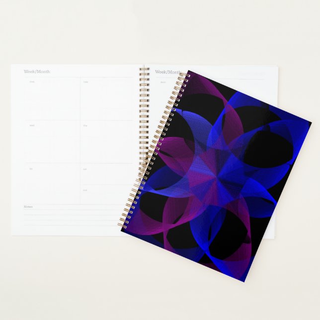 Agenda 3D To 2D Cylinder Ring Geometric Spiral Planner (Exibição)