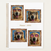 4 Colagem de Fotografias Vintage Frame Dogs Famíli