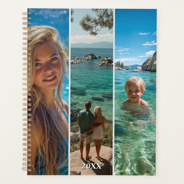 Agenda 6 Longas Faixas Verticais Foto Boho (Frente)
