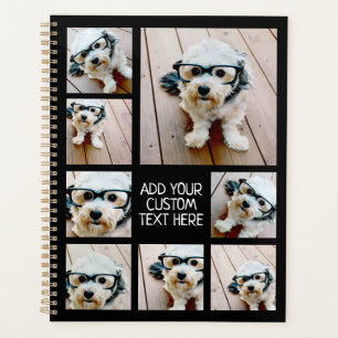 Agenda 8 Colagem de Fotos Texto Opcional — Pode Editar Pr