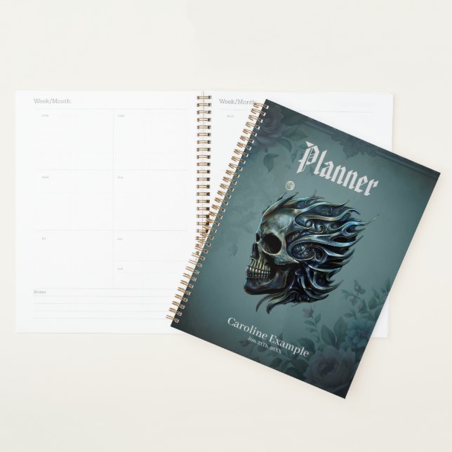 Agenda A Chama da Vida: Um Design de Caveira. (Exibição)