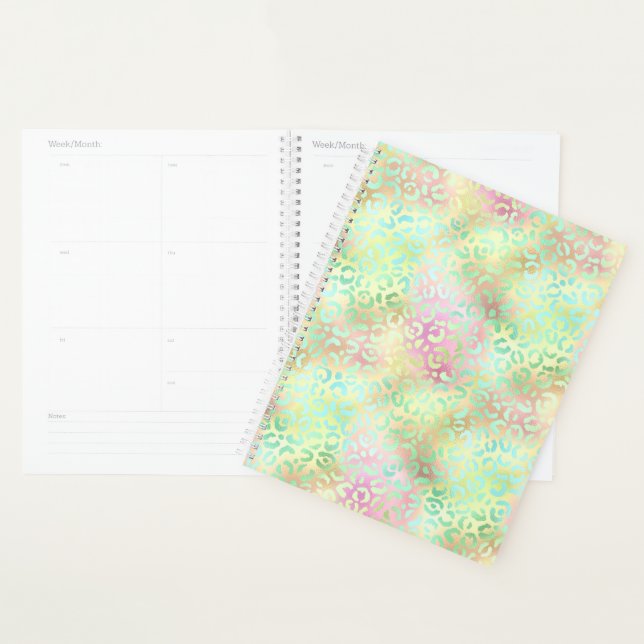 Agenda A Série Leopardo Iridescente Design 2 (Exibição)