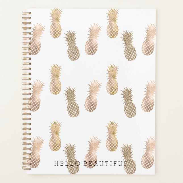 Agenda Abacaxis Dourados Glam (Frente)