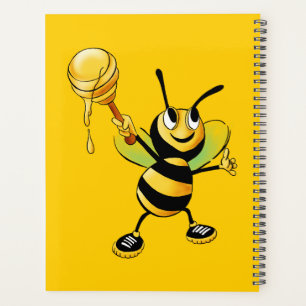 Agenda Abeja Engraçada Com Colher De Mel Vestindo Tênis