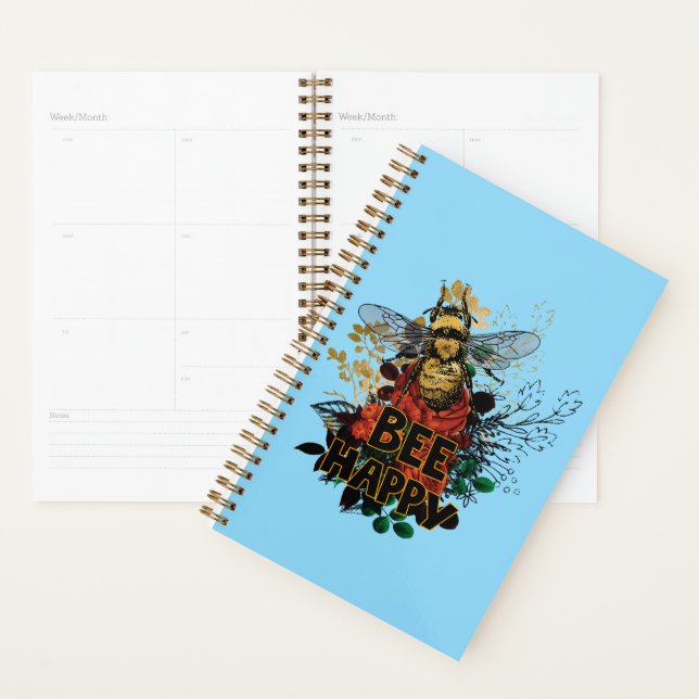Agenda Abelhas Coloridas Felizes e Flores (Exibição)