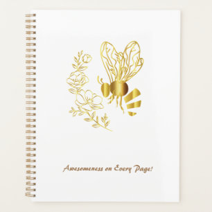 Agenda Abelhas de consciência e planner de flores
