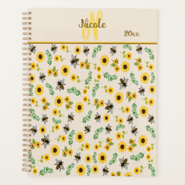 Agenda Abelhas de mel e girassóis