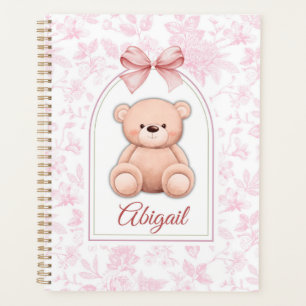 Agenda Abigail Design de Enfermeiro de Urso Rosa Person