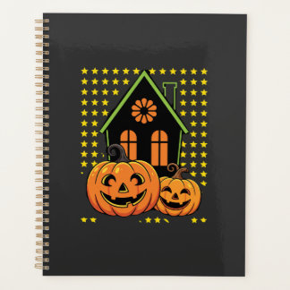 Agenda Abóbora de Halloween Casa Assombrada Estrela Fofa