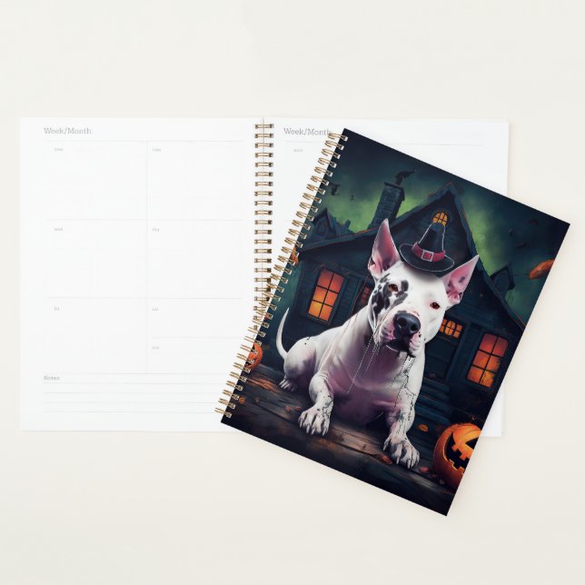 Agenda Abóboras Bull Terrier Halloween Assustador (Exibição)