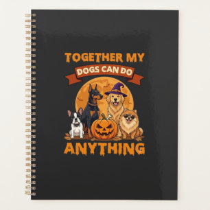 Agenda Abobrinha de Halloween das luas dos cães juntos po