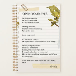 Agenda Abra sua poesia de poema inspiradora