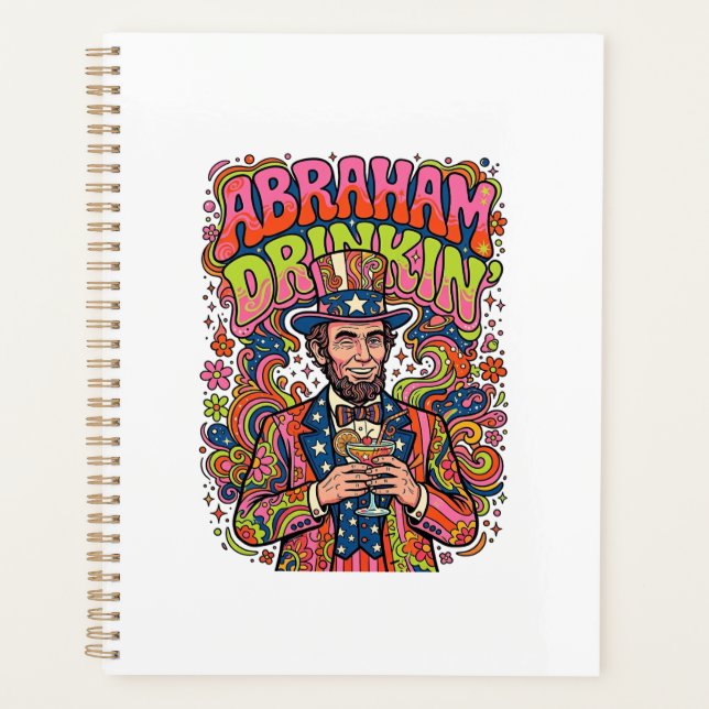 Agenda Abraão Patriótico Bebendo Retro (Frente)
