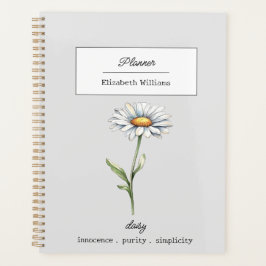 AGENDA ABRIL DAISY BIRTH FLOWER PERSONALIZADO