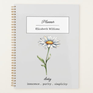 AGENDA ABRIL DAISY BIRTH FLOWER PERSONALIZADO