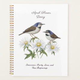 Agenda Abril Mês da Flor Daisy Cerejou Aniversário