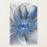 Agenda Abstract Blue Gray Watercolor Fractal Art Flower<br><div class="desc">A unique fantasy flower with shades of blue and gray,  abstract and elegant.
Design for your planner and more.</div>