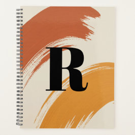Agenda Abstract Brush Strokes