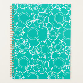 Agenda Abstract Floral Matrix (Teal) Fine Art