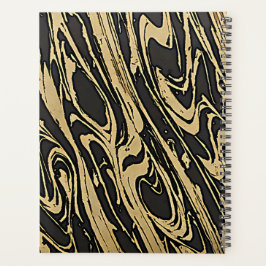 Agenda Abstract Fluid Art - Black Marble Effect