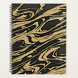 Agenda Abstract Fluid Art - Black Marble Effect