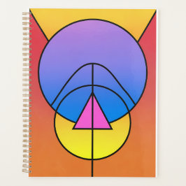 Agenda Abstract Geometric Circles Line Poster