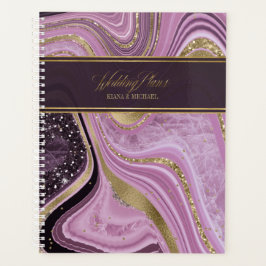 Agenda Abstrato Agate Wedding Mauve ID827