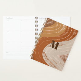 Agenda Abstrato Boho Art, Earthy Tones Boho
