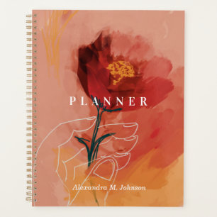Agenda Abstrato Bonito Floral Personalizado