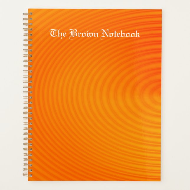 Agenda Abstrato circular laranja vibrante (Frente)