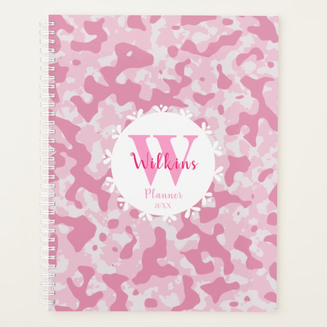 Agenda Abstrato de arte rosa Design (Frente)