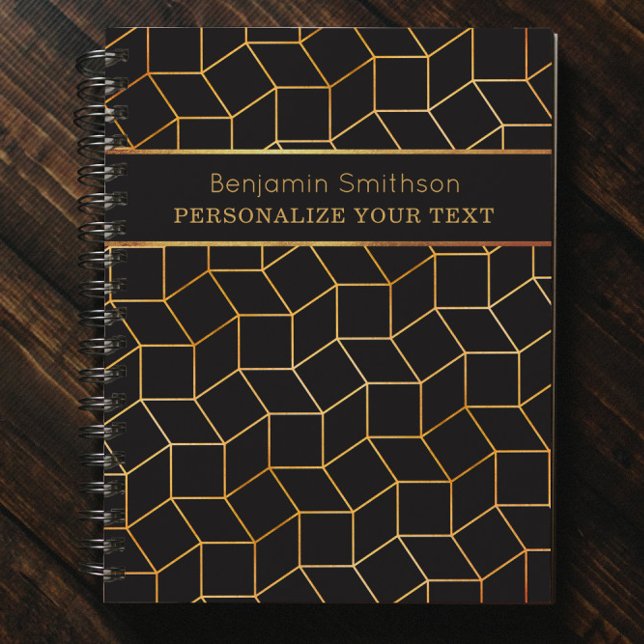 Agenda Abstrato de luxo clássico profissional Dourado neg (Criador carregado)