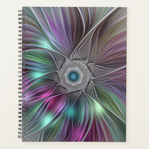 Agenda Abstrato de potência colorida com a arte frontal