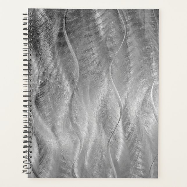 Agenda Abstrato de Silver Metal (Frente)