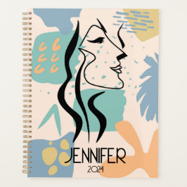 Agenda Abstrato, design com cara de mulher