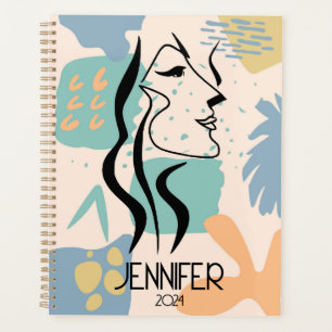 Agenda Abstrato, design com cara de mulher