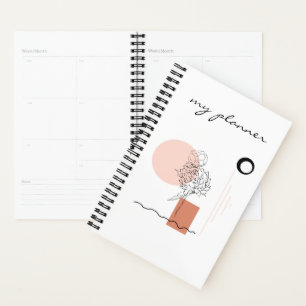 Agenda Abstrato Geométrico Simples Chic Moderno Elegante