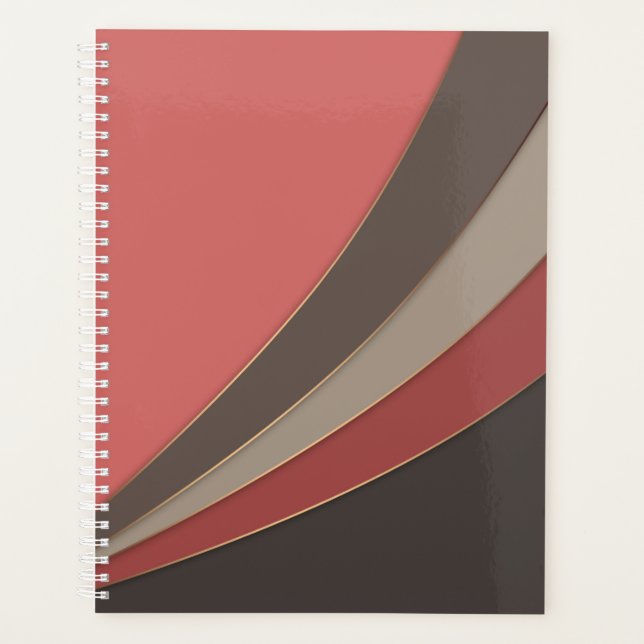 Agenda Abstrato, impressão simples geométrica simples (Frente)