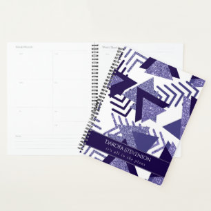 Agenda abstrato Legal dos anos 80 Formas de Paixão Roxo