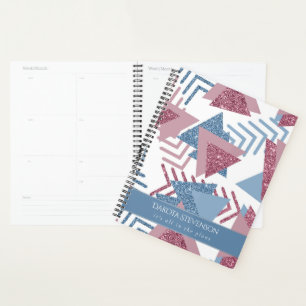 Agenda abstrato lunar 80s Memphis Pastel Formas Costeir