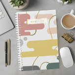 Agenda Abstrato Moderno Colorido<br><div class="desc">Organizem-se com este na moda e um planejador moderno com um design geométrico abstrato com sotaques dourados. Perfeito para anotar notas,  compromissos e listas de tarefas. Personalize com seu nome ou uma mensagem especial.</div>