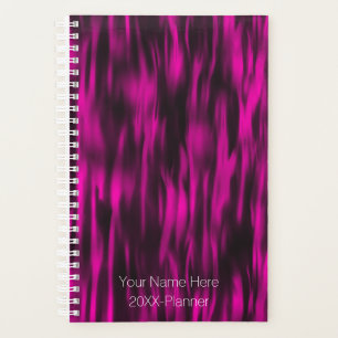 Agenda Abstrato Pink Waves Moderno