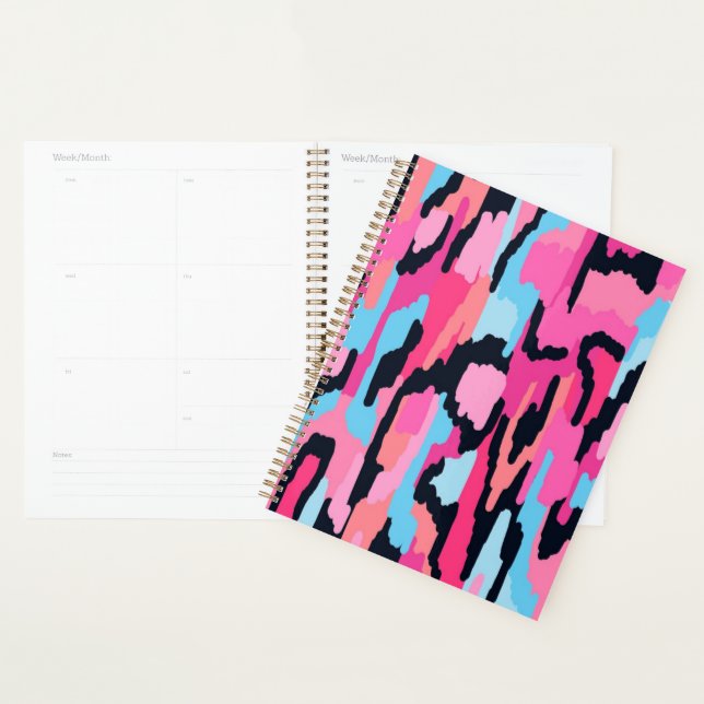 Agenda Abstrato Pop cor-de-rosa (Exibição)