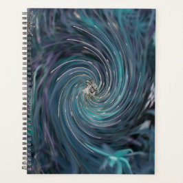 Agenda Abstrato-Retro-preto e espiral cósmica em tom lega