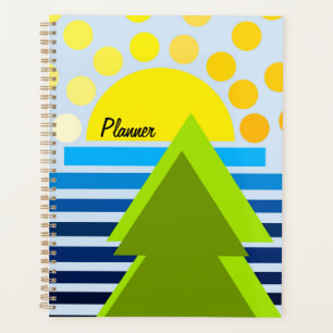 Agenda Abstrato sol amarelo azul verde