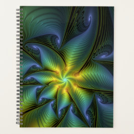 Agenda Abstrato Star, Ouro Verde brilhante Arte Fractal